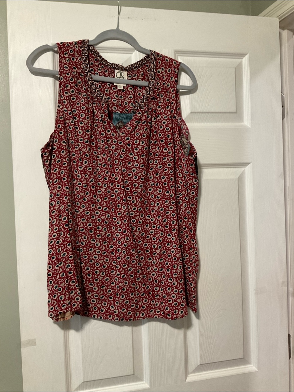 Women's Red Printed Sleeveless Camisole
